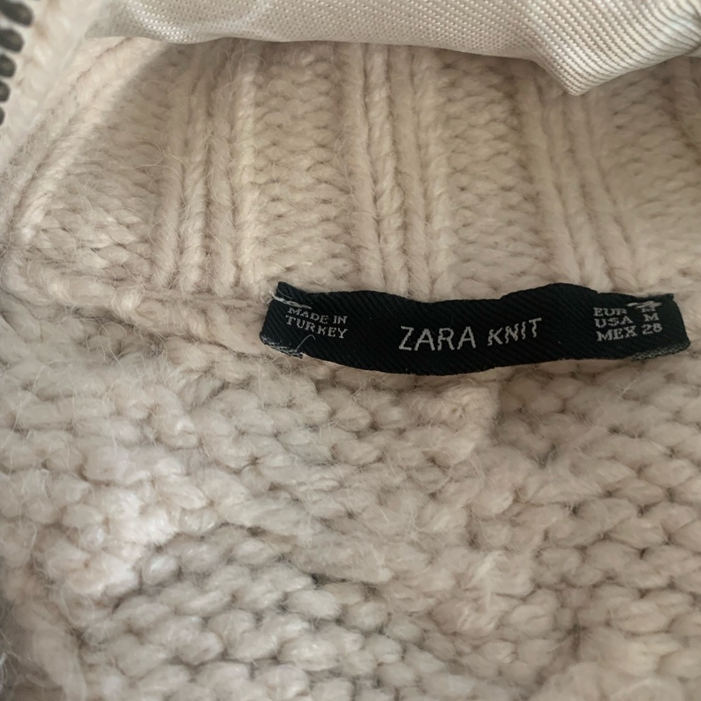 Creamy Cable Knit Sweater Coat - Picture 6 of 6